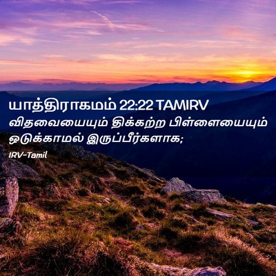 Picture 02 - யாத்திராகமம் 22:22 TAMIRV - விதவையையும் - Bible Verse Picture
