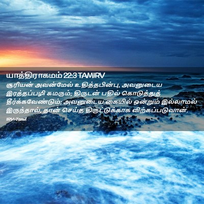 Picture 02 - யாத்திராகமம் 22:3 TAMIRV - சூரியன் அவன்மேல் - Bible Verse Picture