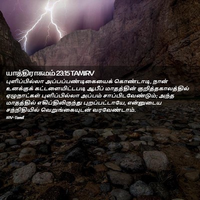Picture 02 - யாத்திராகமம் 23:15 TAMIRV - புளிப்பில்லா - Bible Verse Picture