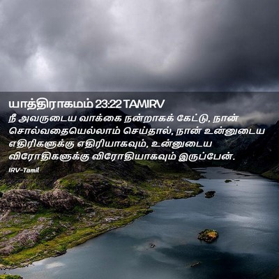 Picture 02 - யாத்திராகமம் 23:22 TAMIRV - நீ அவருடைய வாக்கை - Bible Verse Picture