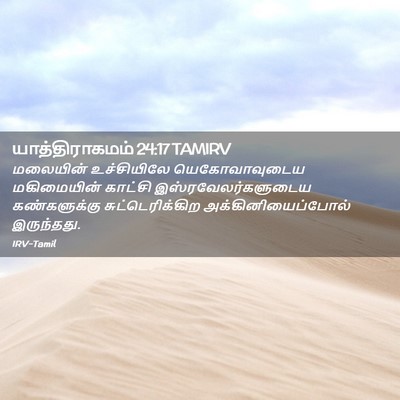 Picture 02 - யாத்திராகமம் 24:17 TAMIRV - மலையின் உச்சியிலே - Bible Verse Picture