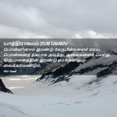 Picture 02 - யாத்திராகமம் 25:18 TAMIRV - பொன்னினால் இரண்டு - Bible Verse Picture