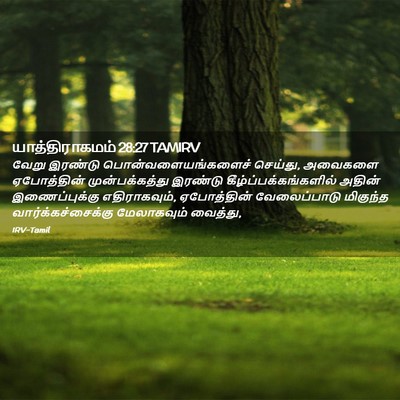 Picture 02 - யாத்திராகமம் 28:27 TAMIRV - வேறு இரண்டு - Bible Verse Picture