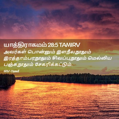 Picture 02 - யாத்திராகமம் 28:5 TAMIRV - அவர்கள் பொன்னும் - Bible Verse Picture