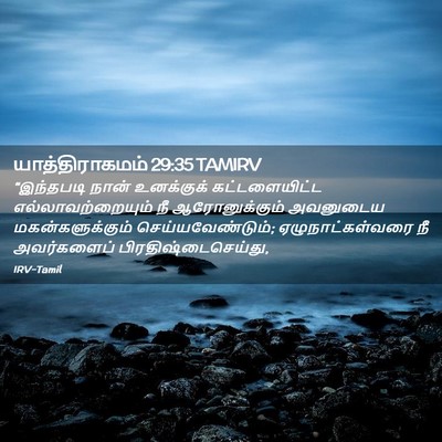 Picture 02 - யாத்திராகமம் 29:35 TAMIRV - “இந்தபடி நான் - Bible Verse Picture