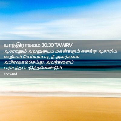 Picture 02 - யாத்திராகமம் 30:30 TAMIRV - ஆரோனும் அவனுடைய - Bible Verse Picture