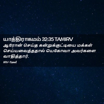 Picture 02 - யாத்திராகமம் 32:35 TAMIRV - ஆரோன் செய்த - Bible Verse Picture