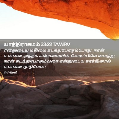 Picture 02 - யாத்திராகமம் 33:22 TAMIRV - என்னுடைய மகிமை - Bible Verse Picture