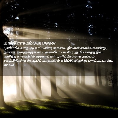 Picture 02 - யாத்திராகமம் 34:18 TAMIRV - புளிப்பில்லாத - Bible Verse Picture