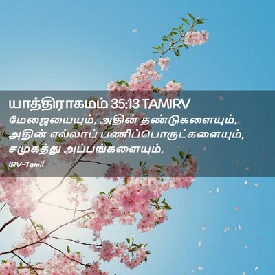 Picture 02 - யாத்திராகமம் 35:13 TAMIRV - மேஜையையும், அதின் - Bible Verse Picture