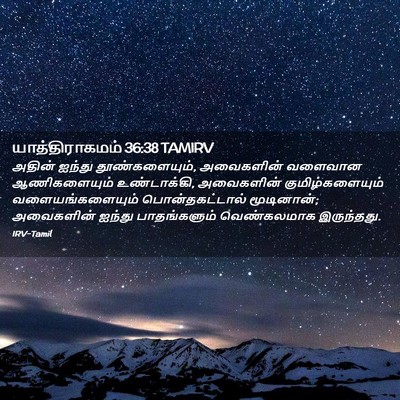 Picture 02 - யாத்திராகமம் 36:38 TAMIRV - அதின் ஐந்து - Bible Verse Picture