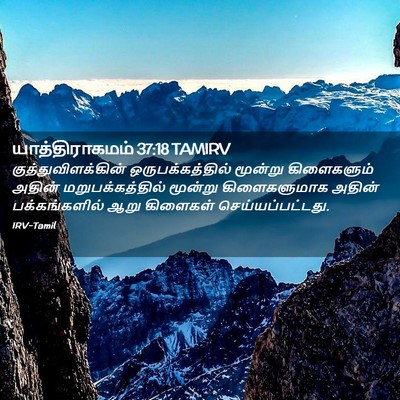 Picture 02 - யாத்திராகமம் 37:18 TAMIRV - குத்துவிளக்கின் - Bible Verse Picture