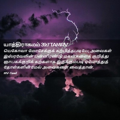 Picture 02 - யாத்திராகமம் 39:7 TAMIRV - யெகோவா மோசேக்குக் - Bible Verse Picture