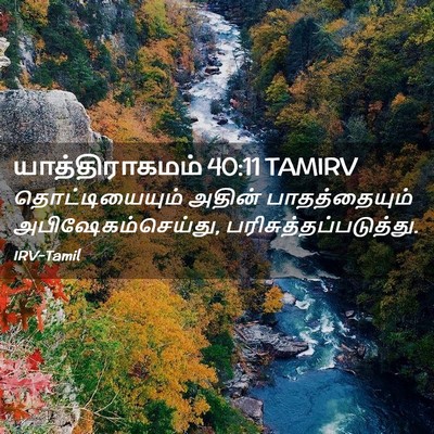 Picture 02 - யாத்திராகமம் 40:11 TAMIRV - தொட்டியையும் - Bible Verse Picture