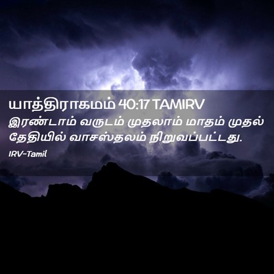 Picture 02 - யாத்திராகமம் 40:17 TAMIRV - இரண்டாம் வருடம் - Bible Verse Picture
