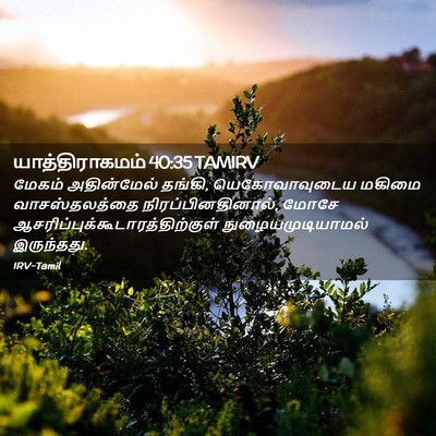 Picture 02 - யாத்திராகமம் 40:35 TAMIRV - மேகம் அதின்மேல் - Bible Verse Picture