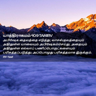 Picture 02 - யாத்திராகமம் 40:9 TAMIRV - அபிஷேக தைலத்தை - Bible Verse Picture