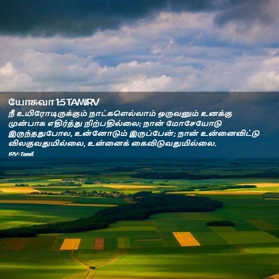 Picture 02 - யோசுவா 1:5 TAMIRV - நீ - Bible Verse Picture