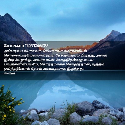 Picture 02 - யோசுவா 11:23 TAMIRV - அப்படியே யோசுவா, - Bible Verse Picture