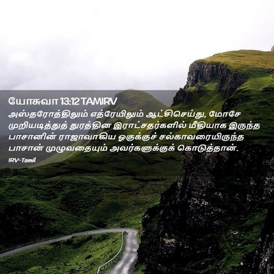 Picture 02 - யோசுவா 13:12 TAMIRV - அஸ்தரோத்திலும் - Bible Verse Picture