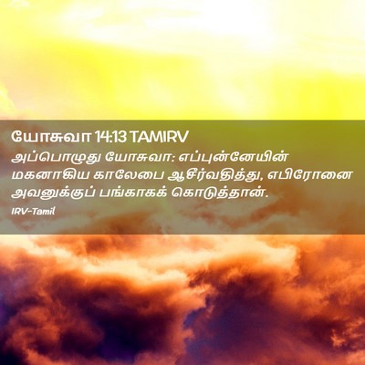 Picture 02 - யோசுவா 14:13 TAMIRV - அப்பொழுது யோசுவா: - Bible Verse Picture