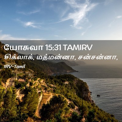 Picture 02 - யோசுவா 15:31 TAMIRV - சிக்லாக், - Bible Verse Picture