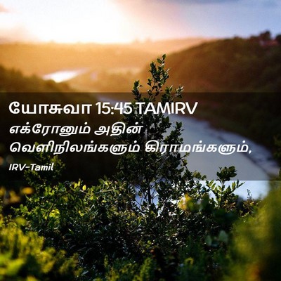 Picture 02 - யோசுவா 15:45 TAMIRV - எக்ரோனும் அதின் - Bible Verse Picture