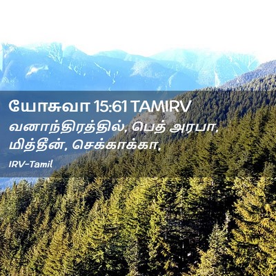 Picture 02 - யோசுவா 15:61 TAMIRV - வனாந்திரத்தில், - Bible Verse Picture