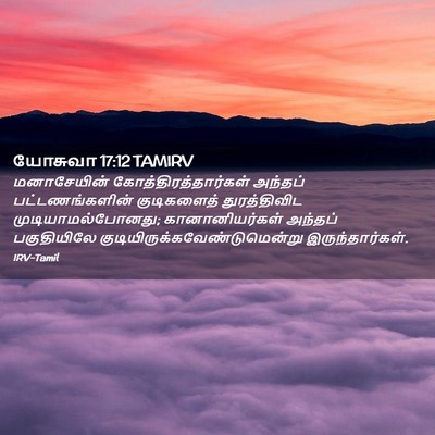 Picture 02 - யோசுவா 17:12 TAMIRV - மனாசேயின் - Bible Verse Picture