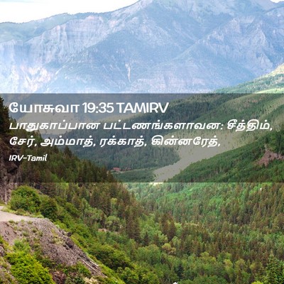 Picture 02 - யோசுவா 19:35 TAMIRV - பாதுகாப்பான - Bible Verse Picture