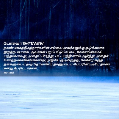 Picture 02 - யோசுவா 19:47 TAMIRV - தாண் - Bible Verse Picture
