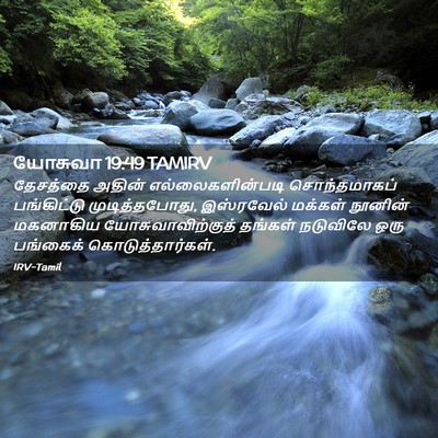 Picture 02 - யோசுவா 19:49 TAMIRV - தேசத்தை அதின் - Bible Verse Picture
