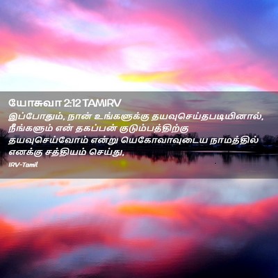 Picture 02 - யோசுவா 2:12 TAMIRV - இப்போதும், நான் - Bible Verse Picture
