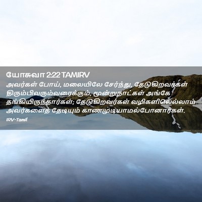 Picture 02 - யோசுவா 2:22 TAMIRV - அவர்கள் போய், - Bible Verse Picture
