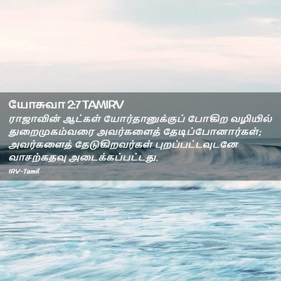 Picture 02 - யோசுவா 2:7 TAMIRV - ராஜாவின் ஆட்கள் - Bible Verse Picture