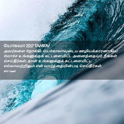 Picture 02 - யோசுவா 22:2 TAMIRV - அவர்களை நோக்கி: - Bible Verse Picture