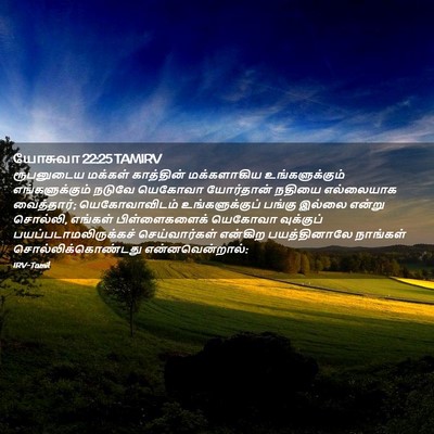 Picture 02 - யோசுவா 22:25 TAMIRV - ரூபனுடைய மக்கள் - Bible Verse Picture