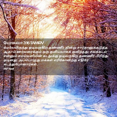 Picture 02 - யோசுவா 3:16 TAMIRV - மேலேயிருந்து - Bible Verse Picture