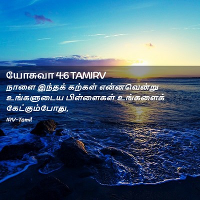Picture 02 - யோசுவா 4:6 TAMIRV - நாளை இந்தக் - Bible Verse Picture