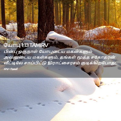 Picture 02 - யோபு 1:13 TAMIRV - பின்பு ஒருநாள் - Bible Verse Picture
