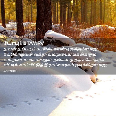 Picture 02 - யோபு 1:18 TAMIRV - இவன் இப்படிப் - Bible Verse Picture