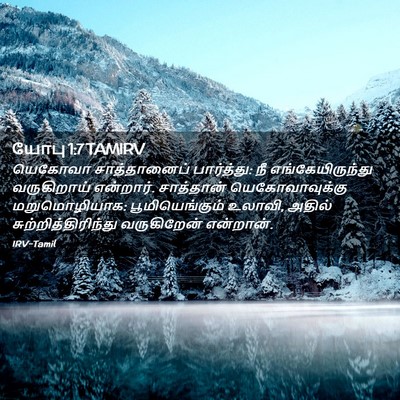 Picture 02 - யோபு 1:7 TAMIRV - யெகோவா சாத்தானைப் - Bible Verse Picture