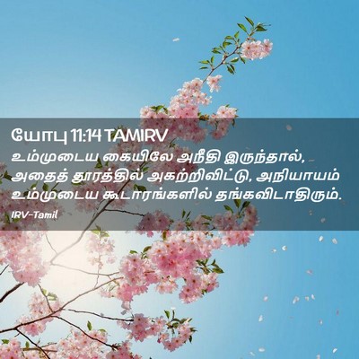 Picture 02 - யோபு 11:14 TAMIRV - உம்முடைய கையிலே - Bible Verse Picture