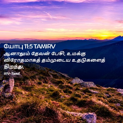 Picture 02 - யோபு 11:5 TAMIRV - ஆனாலும் தேவன் - Bible Verse Picture