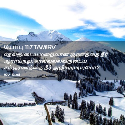 Picture 02 - யோபு 11:7 TAMIRV - தேவனுடைய மறைவான - Bible Verse Picture