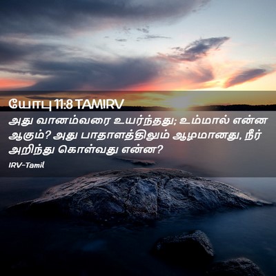 Picture 02 - யோபு 11:8 TAMIRV - அது வானம்வரை - Bible Verse Picture