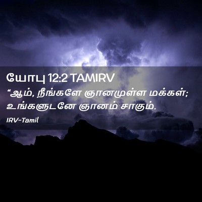 Picture 02 - யோபு 12:2 TAMIRV - “ஆம், நீங்களே - Bible Verse Picture