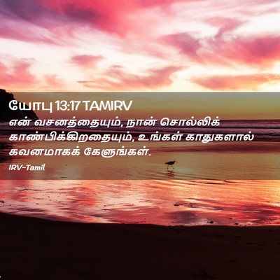 Picture 02 - யோபு 13:17 TAMIRV - என் வசனத்தையும், - Bible Verse Picture
