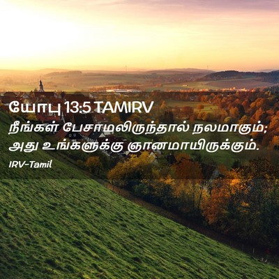 Picture 02 - யோபு 13:5 TAMIRV - நீங்கள் - Bible Verse Picture