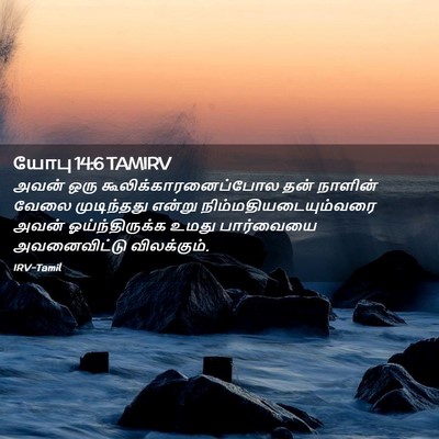 Picture 02 - யோபு 14:6 TAMIRV - அவன் ஒரு - Bible Verse Picture